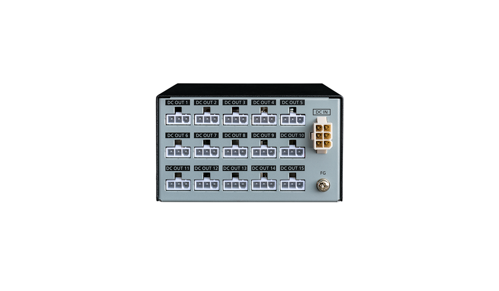 Power Distribution Unit with 5/12 V, 15 Outputs