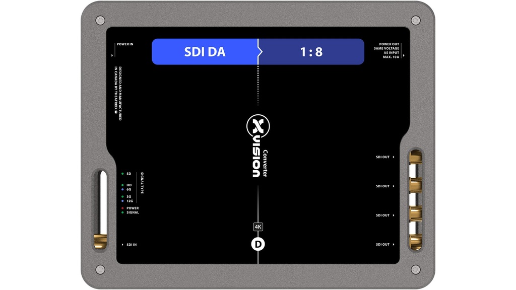 XVISION 12G-SDI DA 1:8  - PT1 In/Thru