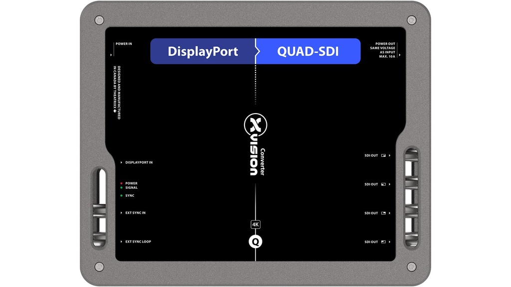 XVISION DisplayPort to Quad 3G-SDI Converter - PT1 In/Thru