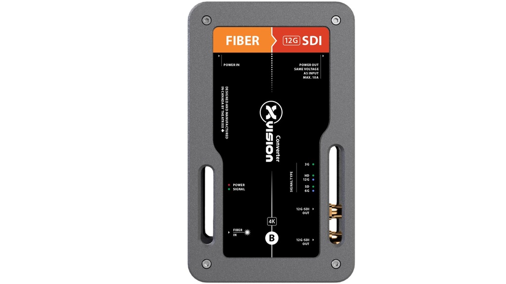 XVISION Fiber to 12G-SDI - PT1 In/Thru