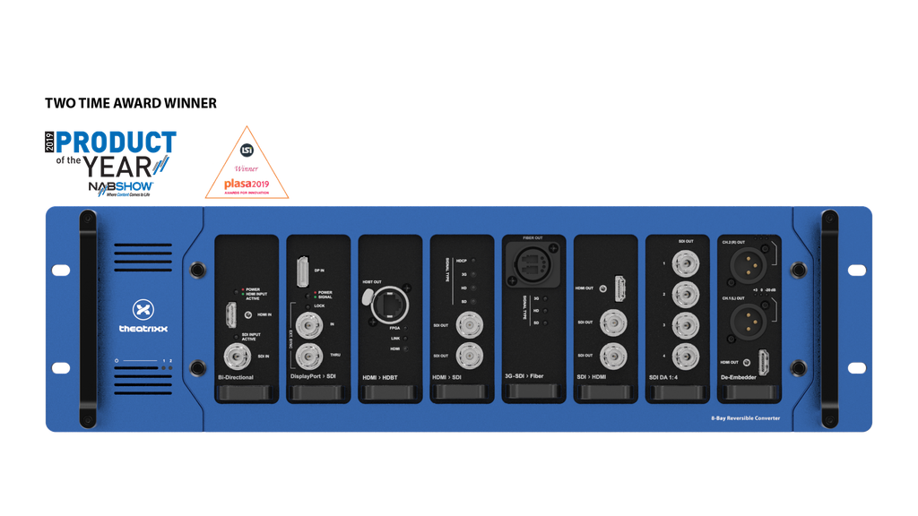 XVISION 8-Bay Reversible Converter - Empty Frame with Dual PSUs (3RU)