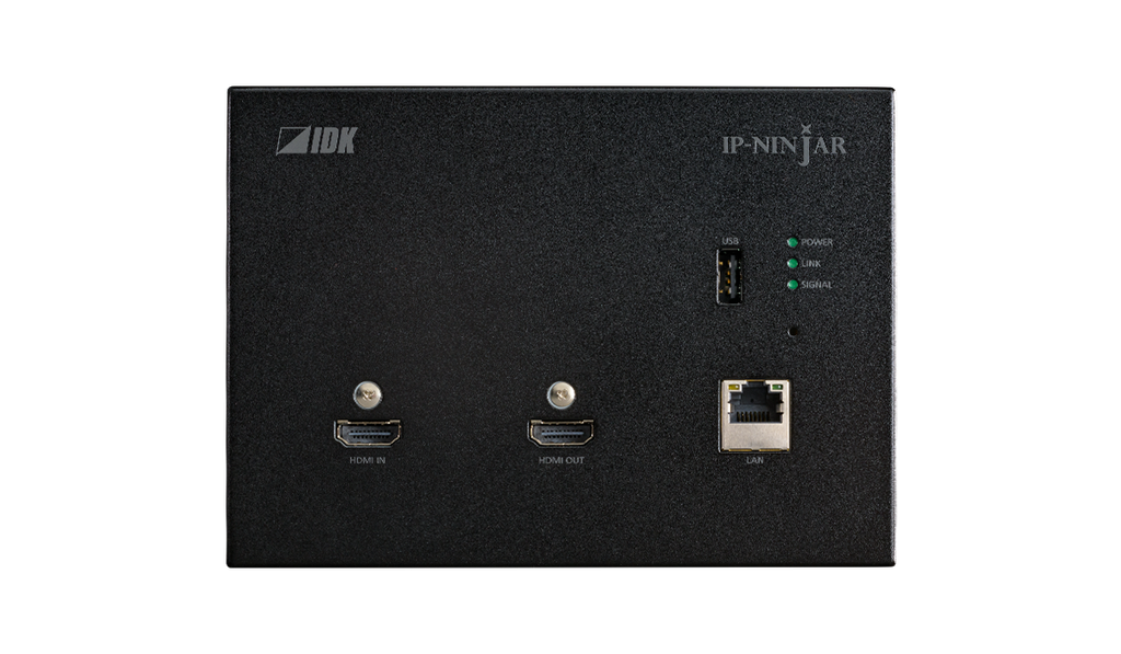 4K@60 Wallplate HDMI Encoder Fiber model with "Black" plate