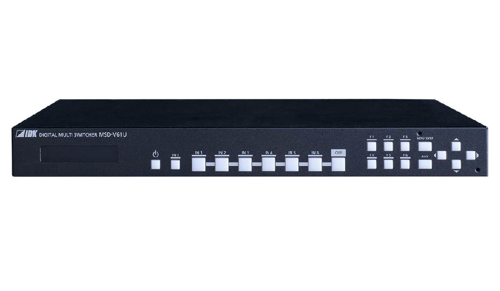 4K@60 Digital Multi Switcher with 6 Inputs and 1 Output, SDVoE Output Fiber model