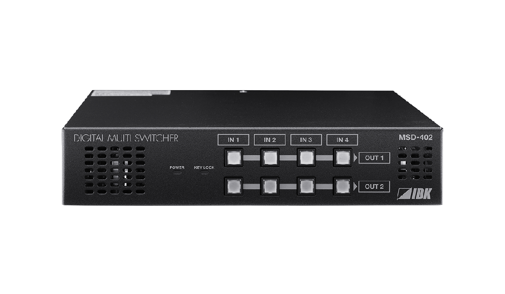 Digital Multi Switcher with 4 Inputs & 2 Outputs