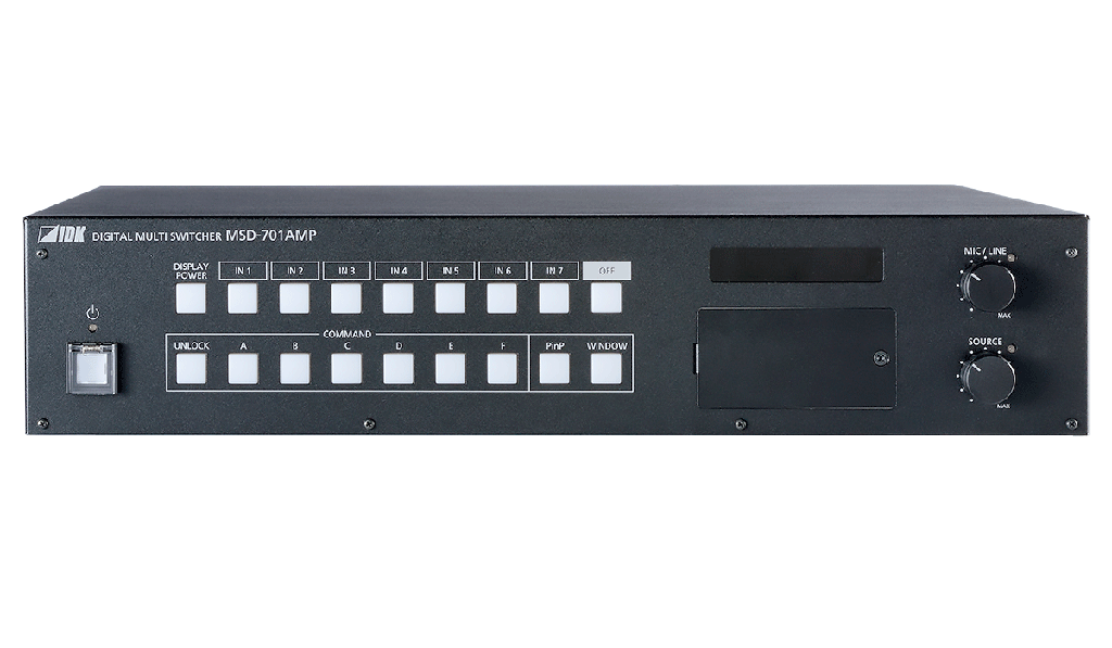 Digital Multi Switcher with Integrated Audio Power Amplifier /7 Inputs & 1 Output