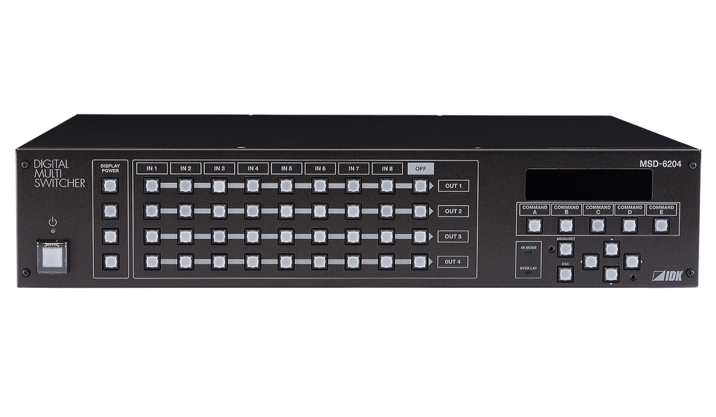 4K Digital Multi Switcher with 8 Inputs & 4 Outputs, Standard model