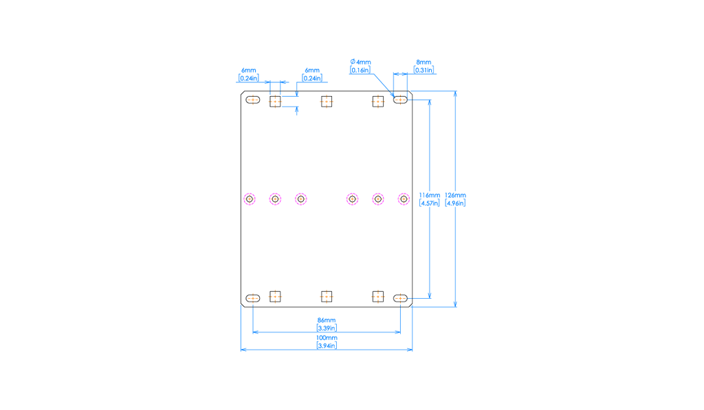 Mounting Hardware for 100 mm IDK products