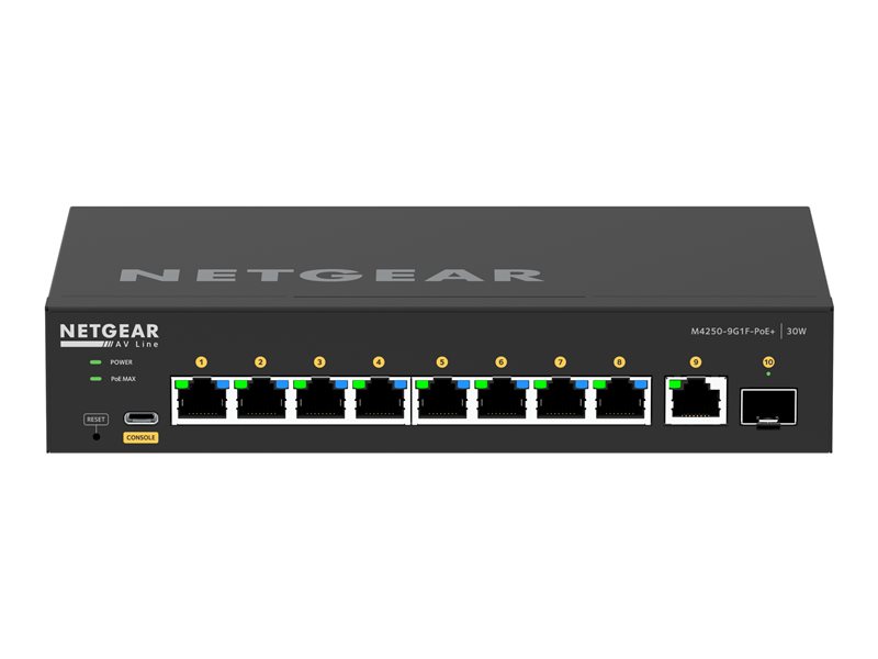 NETGEAR AV Line M4250-9G1F-PoE+