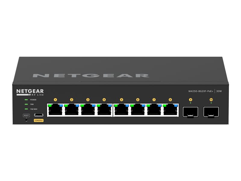 NETGEAR AV Line M4250-8G2XF-PoE+