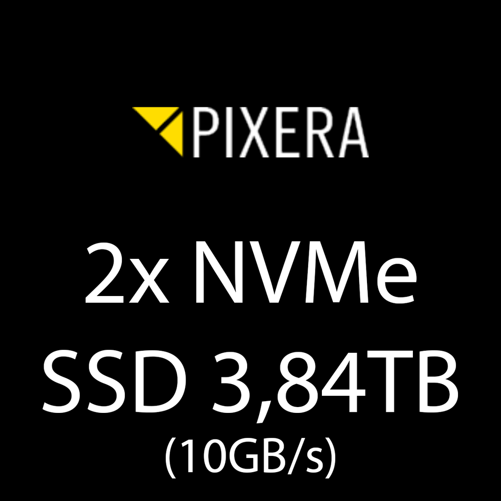 2x NVMe SSD 3,84TB
(10GB/s)