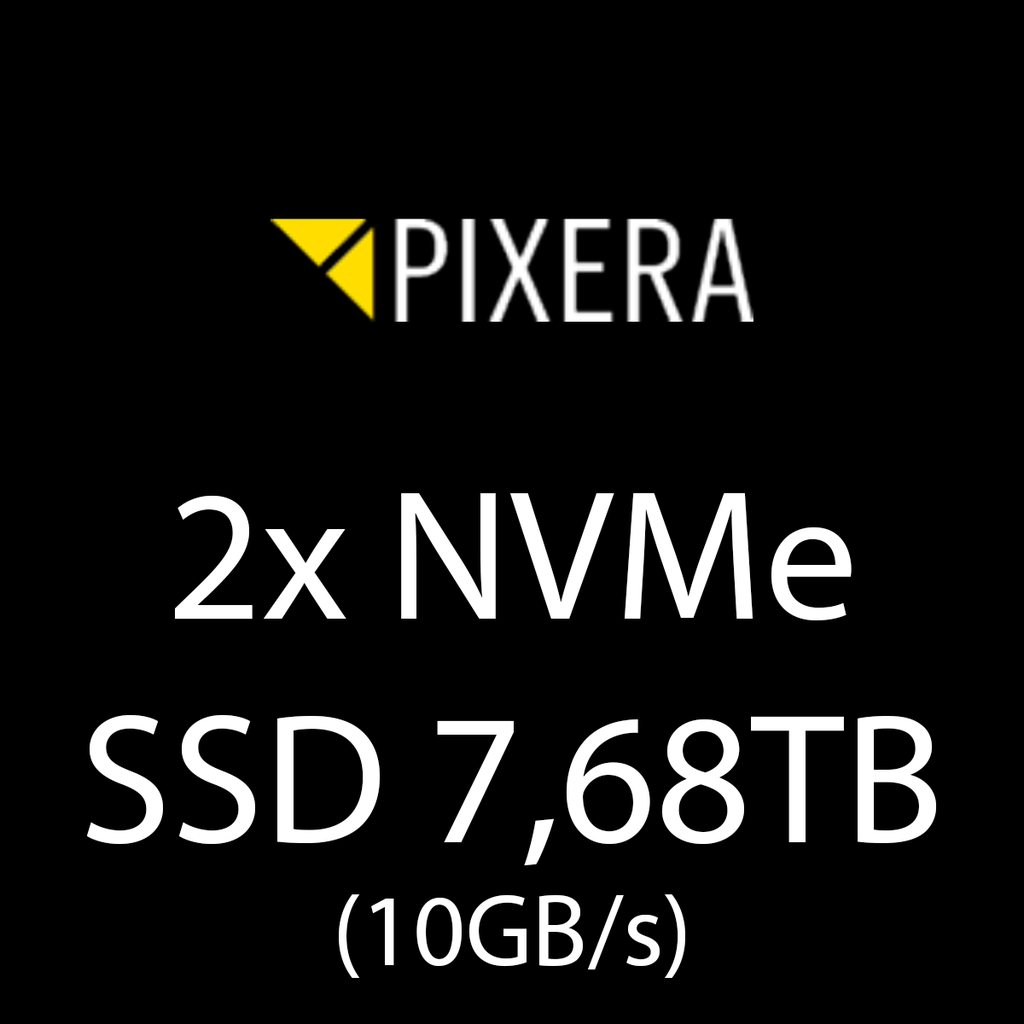 2x NVMe SSD 7,68TB
(10GB/s)