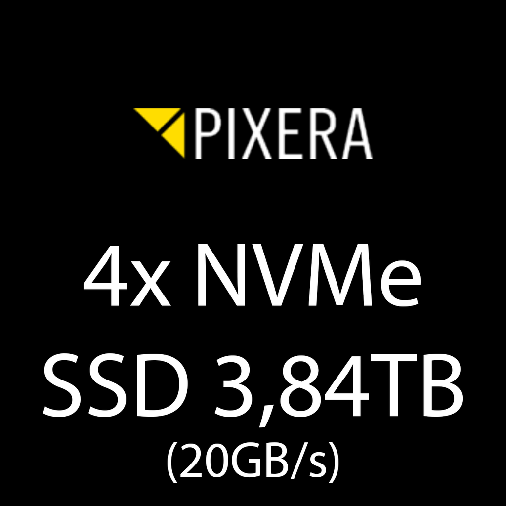 4x NVMe SSD 3,84TB
(20GB/s)