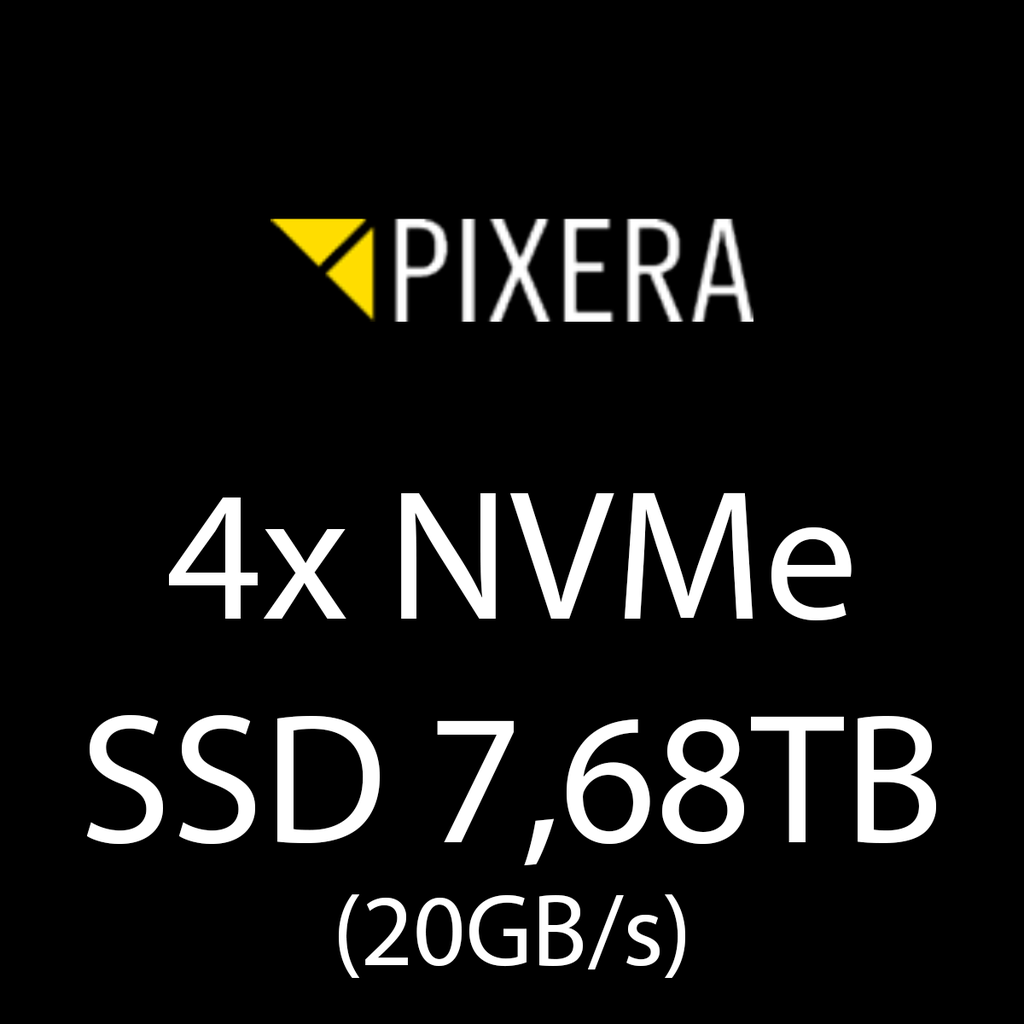 4x NVMe SSD 7,68TB
(20GB/s)